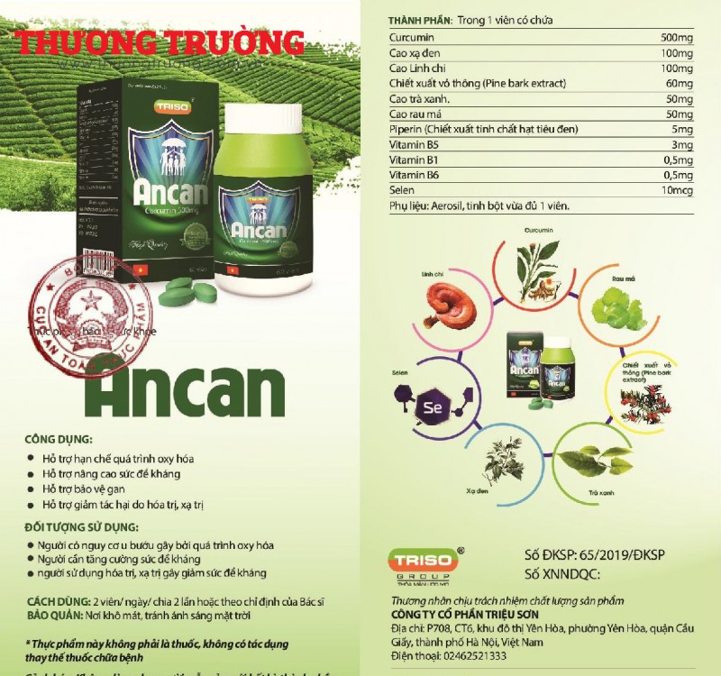 Thực phẩm bảo vệ sức khỏe Ancan có hỗ trợ điều trị mọi loại bệnh ung thư như quảng cáo đến người bệnh