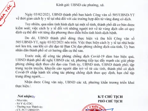 Thu hồi công văn yêu cầu cách ly công dân từ TP HCM, Bình Dương về quê ăn Tết