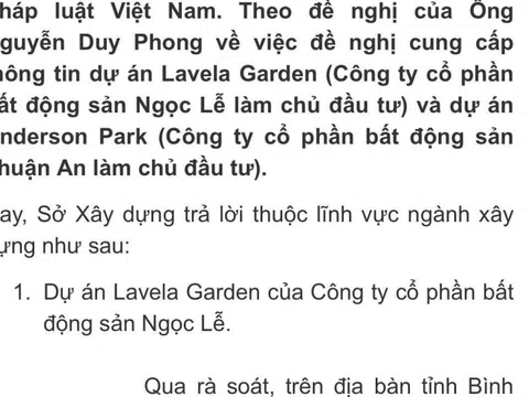 Sở Xây Dựng Bình Dương không tham mưu dự án La Vela Garden