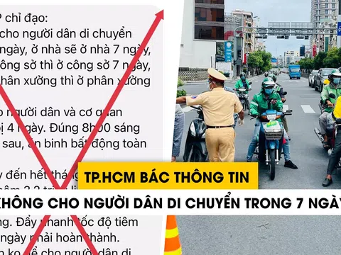 TP HCM và TP Nha Trang bác bỏ thông tin "không cho người dân di chuyển trong 7 ngày"