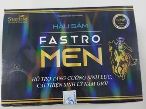 Sản phẩm Hàu sâm Fastro Men có chứa chất cấm N-Desmethyl tadalafil