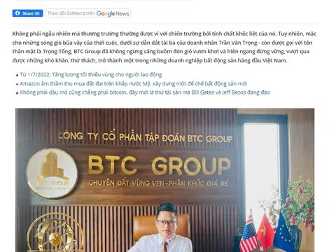 Bình Phước: Môi giới nổ BTC Group là chủ đầu tư hàng loạt dự án ma kiểu địa ốc Alibaba