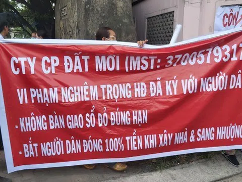 Bình Dương: Nhiều khách hàng mua đất nền tại dự án Khu nhà ở Đất Mới hơn 10 năm vẫn chưa được giao sổ đỏ