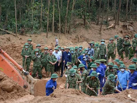 Đã tìm thấy 13 thi thể cán bộ chiến sĩ, trong vụ sạt lở nghiêm trọng tại Nhà máy thuỷ điện Rào Trăng 3 và Tiểu khu 67